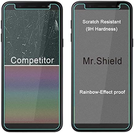 Mr. Shield [3'LÜ PAKET] Samsung Galaxy J6 Plus/Galaxy J6+ [Temperli Cam] Ekran Koruyucu için Ömür Boyu Değiştirme