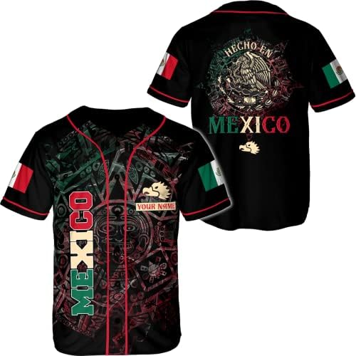 Kişiselleştirilmiş Meksika Meksika Beyzbol Forması, Erkekler Kadınlar için Meksika Beyzbol Forması, Meksika Bayrağı