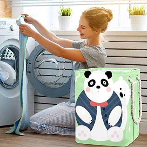 DEYYA Panda Ortağı Desen çamaşır sepetleri Sepet Uzun Boylu Sağlam Katlanabilir Yetişkin Çocuklar için Genç Erkek