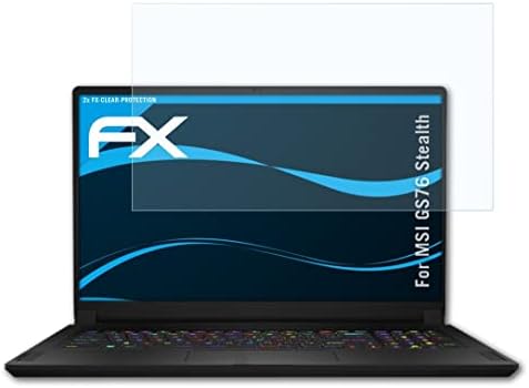 atFoliX Ekran koruyucu Film ile Uyumlu MSI GS76 Stealth Ekran Koruyucu, Ultra Net FX koruyucu film (2X)