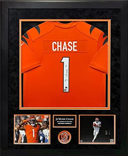 Ja'mar Chase İmzalı Turuncu Bengals Forması 32×40 - İmzalı NFL Formaları