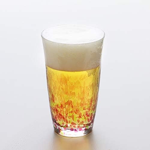 東洋佐々木ガ Toy Toy Toyo Sasaki Glass CN17705-D05 Bira Bardağı, Su Rengi, Tek Lokma Bira, Çiçek Rengi, Bulaşık Makinesinde